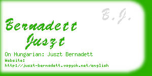 bernadett juszt business card